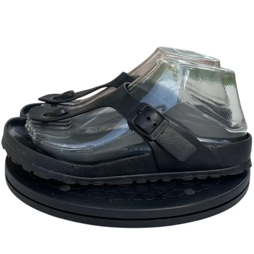 Womens Birkenstock Gizeh EVA Rubber Sandals Size 8 Black